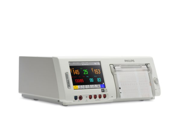 Der Avalon FM40/50 ist ein Fetalmonitor zur Messung der fetalen Herzfrequenz mit einem Sechs-Zoll-Thermokammschreiber. Auf dem Display werden die Vitalparameter des ungeborenen Kindes und der Mutter angezeigt. Optional lässt sich das Gerät auch zur Blutdrucküberwachung und zur Pulsoxymetrie (SPO2) der Mutter verwenden.