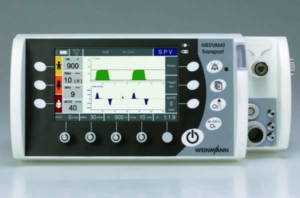 Weinmann MEDUMAT Transport - Beatmungsgerät - Display - Frontalansicht