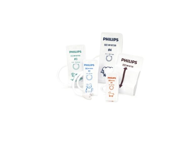 Philips Verbrauchsmaterial Medizintechnik - Weiche Einweg-Blutdruckmanschette mit Einzelschlauch, Bajonettanschluss, Erwachsene (Bein) im 10-er-Pack