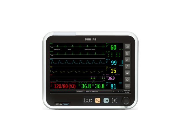 Philips Efficia CM100 zeigt die Vitalparamter in unterschiedlichen Farben an. (Artikelnummer: 863300)