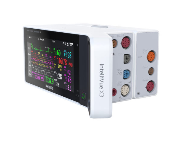 Der Patientenmonitor Philips IntelliVue X3 lässt sich durch Module erweitern.